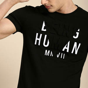 Camiseta para Hombre, Estilo Casual, Tipografía Atrevida, Estilo Urbano, Corte Ajustado, Top de Algodón - Product Image 4