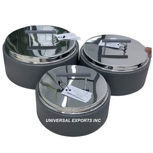 ชุดหม้ออุ่นอาหารสแตนเลสสุดหรูหม้ออุ่นอาหารเคลือบเงาสามชิ้นดีไซน์เนอร์ทรงกลม - Product Image 6