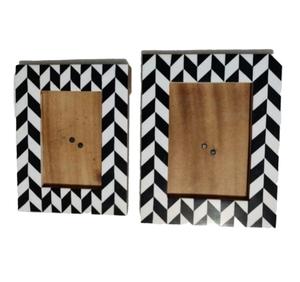 Vintage Look Handmade Blue White Bone Stripes Eco-friendly <b>Photo</b> <b>Frame</b> New Design Hotel Office Home Decor Picture <b>Frame</b> Best - Product Image 3