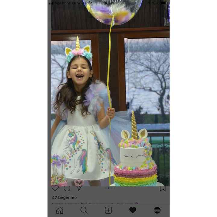 Unicorn Printed My Little Pony Girls Birthday Dress Costume