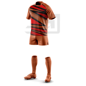 Tenue de rugby personnalisée avec broderie 3D, maillot et short, coupe athlétique, léger, respirant, vêtements de sport écologiques pour les matchs d'équipe - Product Image 5