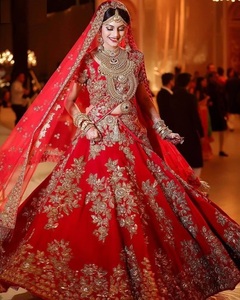 NEW--DESIGNER & BEAUTIFUL EMBROIDERY ON <b>BLOUSE</b> WITH LEHENGA DRESS Embellished WITH CRYSTAL GLASS BEADS,STONE,DABKA work@2022 - Product Image 1