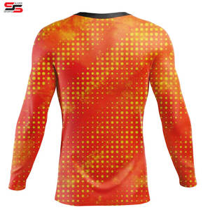 Vente en gros de chemise Rash Guard à manches longues chemise de compression pour hommes MMA BJJ Jiu Jitsu Rashguard sublimé - Product Image 2