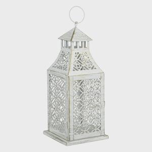 KSN elegante linterna marroquí blanca colgante de metal perforado diseño IP33 clasificado hecho en La India - Product Image 4