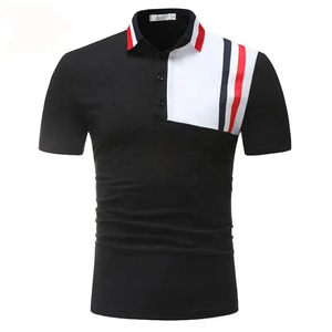Polo estampado de algodón ligero para hombre, manga corta con botones de cuarto, ropa deportiva de golf de punto, Top informal de verano - Product Image 3