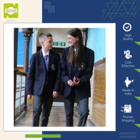 Personalización posible para pantalones casuales ajustados con parte delantera plana uniforme escolar juvenil para niños y niñas a precio competitivo