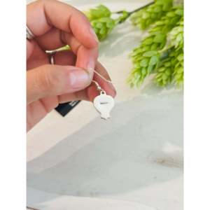 Boucles d'oreilles pendantes en argent sterling et coquillage rose du sud-ouest avec perle en forme de cœur plaquée or et diamants pour mariages et fêtes - Product Image 5