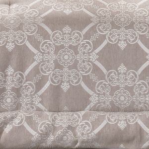 Sang trọng hiện đại rắn tất cả các mùa massage hoa mẫu đơn lohaver Polyester Comforter Bộ 12 miếng Vua 240x260cm Choco - Product Image 4