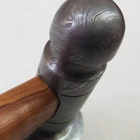 Marteau de machiniste en acier Damas de Jahangir Enterprise, forgé à la main, en acier à haute teneur en carbone, qualité industrielle OEM, manche en bois, parfait