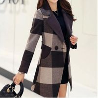 Vente en gros 2025 manteau uni pour femmes meilleure qualité manteau long en laine très vendu manteau long d'automne pour femmes
