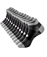 Chaussettes de course à compression anti-bactériennes à séchage rapide pour hommes et femmes, 2/4/6 paires, coupe basse, soutien de la cheville, lavables en machine, Bangladesh