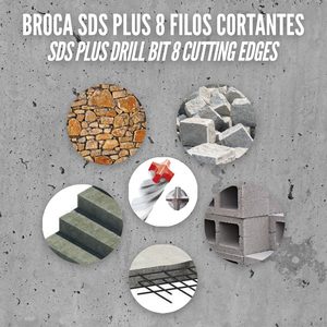 Punta da trapano Wolfpack SDS Plus con 8 taglienti, specifica per cemento armato O/ 5 x 110 mm. - Product Image 5