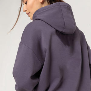 Sudaderas con capucha personalizadas con hombros caídos para mujer con estampado de logotipo Jersey de moda cómodo para uso diario informal y fitness - Product Image 3