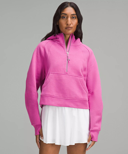 Custom Logo Womens Cotton Lightweight <b>Workout</b> Sports Gym Half Zip up Crop Pullover Cropped Hoodiezip up <b>hoodie</b> women half zip - Product Image 3