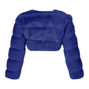 Veste courte en fausse fourrure de luxe pour femmes, douce et moelleuse, manteau d'hiver court, veste courte en fausse fourrure de qualité supérieure pour femmes - Product Image 2