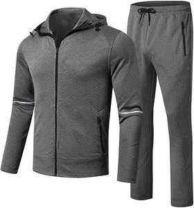 <b>Men</b> Casual Tracksuit, OEM Service 2 Piece Zip Top Light Weight Tracksuit Customized Designs tracksuit, 100% cotton - Product Image 1