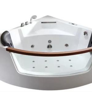 Bañera de Hidromasaje de Alta Calidad de 59 Pulgadas para Instalaciones en Esquinas con Drenaje Central y Capacidad Máxima - Product Image 4