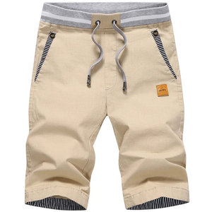 Pantaloncini da uomo in cotone e lino stile sportivo pantaloncini Cargo Casual decorazioni con Logo 2XL tessuto/maglia in poliestere nuovissima moda estiva - Product Image 3