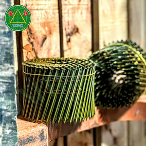 Clavos para paletas de bobina de 3 ", 4500 Uds., liso/anillo/vástago de tornillo, revestimiento amarillo para fabricación de paletas, el mejor precio de la fábrica de Vietnam - Product Image 3