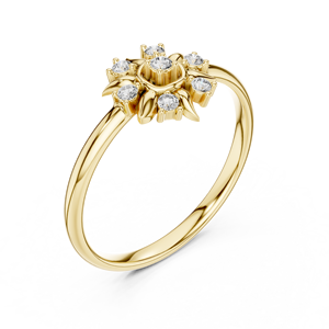 Anillo abierto de rubí de 14K con diseño de Halo para San Valentín - Product Image 5