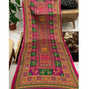 2025 New Design Luxury Indian Banjara Shawls Antique Handmade Viscose Shawls Heavy Mirror Work Embroidery <b>Women's</b> Ethnic Shawls - Product Image 4