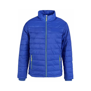 Custom Solid <b>Pattern</b> Canvas Stand Hooded Puffer Bomber <b>Jacket</b> Men Plus Size Winter Waterproof Breathable Eco-Friendly Front - Product Image 4