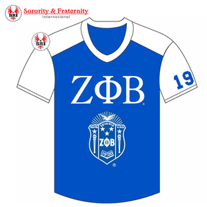 เสื้อเบสบอลลายทางพิมพ์ลายโพลีเอสเตอร์ Zeta Phi Beta Soror  ชุดเบสบอลสีตามสั่ง เสื้อเบสบอลแบบกำหนดเอง - Product Image 1