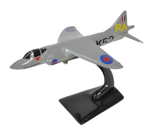 Modèle réduit d'avion Sea Harrier en métal moulé sous pression à l'échelle 1:100, souvenir, cadeaux, best-seller, décoration de table, objet d'intérieur, accessoire de maison - Product Image 4