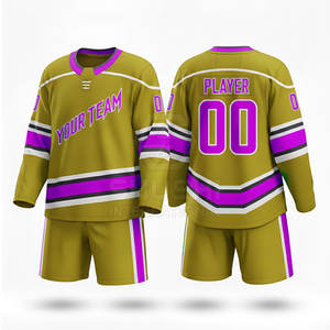 Tenues de hockey sur glace professionnelles, entièrement personnalisées, kit de sublimation, service OEM, respirant, séchage rapide, taille adulte - Product Image 3