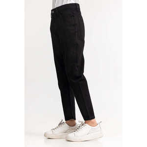 Jean en denim noir basique taille haute WM-JNS-SS24-005 – Élément de mode simple - Product Image 1