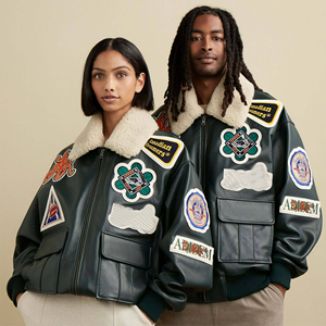 Blouson d'automne de baseball universitaire américain universitaire unisexe dernières vestes personnalisées de haute qualité à col montant broderie peignée - Product Image 2