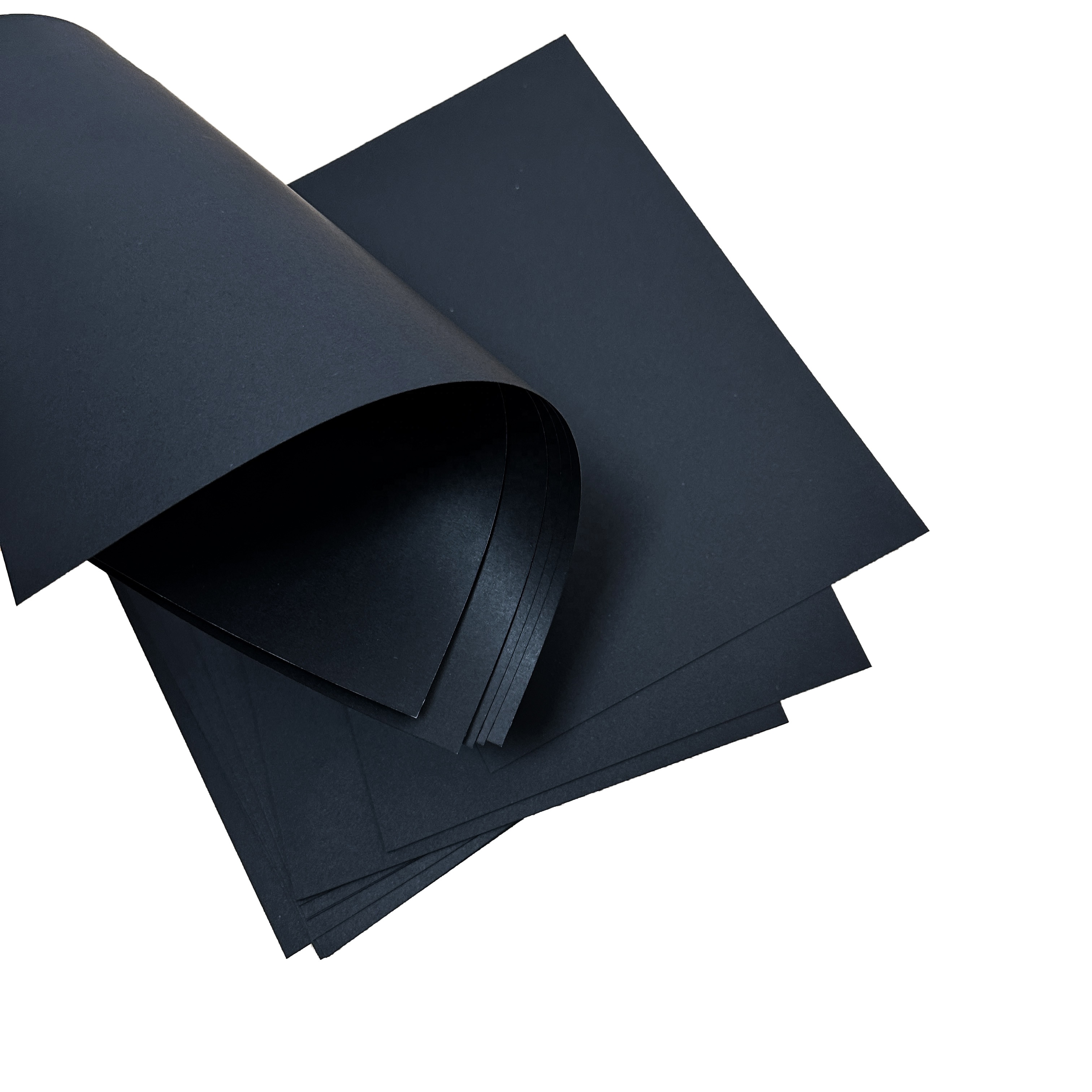 Factory Custom Direct Black Board Craft Cardboard Wood Pulp Paper Black Paper Board for Packaging