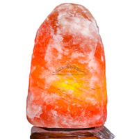 Lampe de table en sel rose de l'Himalaya certifiée ISO, sculptée à la main, Feng Shui, naturelle, toucher réel, personnalisable, livraison par air/mer
