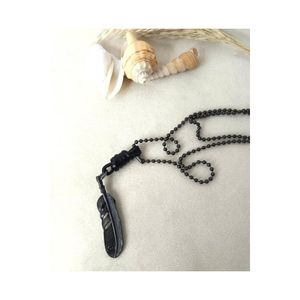 Collana in pelle piuma collana donna uomo foglia gioielli catena colore giallo