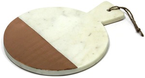 Forma de sartén Tabla de cortar elegante de doble color Bandeja de cocina elegante para cortar Servir Exhibición de regalos y decoración - Product Image 5