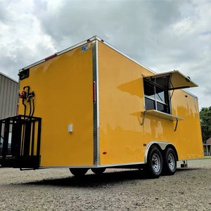 Remolque de Comida Amarillo de 4.8m con Eje Doble y Carrocería de Aluminio con Ventana de Servicio para Catering al Aire Libre - Product Image 1