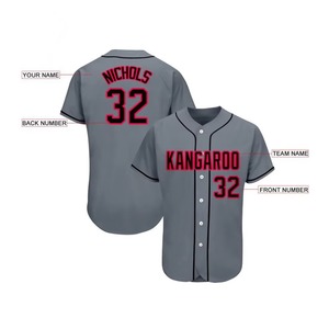 Camiseta de Béisbol Personalizada con Logotipo y Nombre al por Mayor, Camiseta de Béisbol y Sóftbol Sublimada Sólida para Adultos, 100% Poliéster - Product Image 4