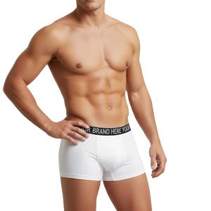 Calzoncillos bóxer de algodón para hombre, Bóxer corto con estampado de logotipo personalizado, 100% algodón, tejido clásico, para adultos, 1000 Uds. - Product Image 3