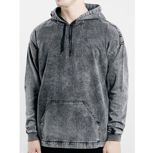 2024 nuevo Otoño Invierno gruesa Cachemira Sudadera con capucha de los hombres Vintage lavado estampado ácido lavado sudadera de gran tamaño para hombre Sudadera con capucha de gran tamaño - Product Image 6