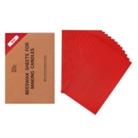 Kit de Fabricación de Velas de Cera de Abeja Sotacandlemarket para Niños, Color Rojo, 48+ Hojas de Colores de Lujo, Juguete Educativo 41x26