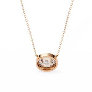 1CT D Color VVS Collar con colgante de diamante con certificado Clásico 18K Collar de joyería de oro blanco y encanto - Product Image 5