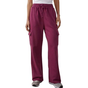 Pantalones de jogging holgados de alta calidad OEM al por mayor ropa deportiva de mujer pantalones de yoga 100% pantalones de algodón 2025 - Product Image 1
