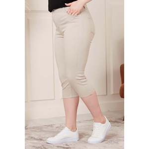 Pantalons capri en coton grande taille - Product Image 3