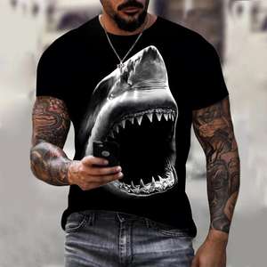 2025 3D imprimé hommes T-shirt Hip-hop Style T-shirt à manches courtes haut rue col rond été décontracté - Product Image 4