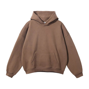 Nouveau sweat à capuche unisexe en coton 100% brodé, coupe régulière, sans doublure, tendance, manches tombantes, couleur unie, pour l'automne et l'hiver - Product Image 4