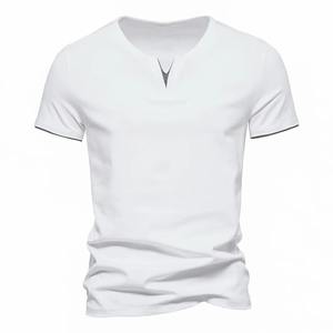 Stock de ropa a granel, ropa mixta, paca de ropa usada, camiseta informal de manga corta de Color sólido para hombres, camisetas de alta calidad para hombres - Product Image 2