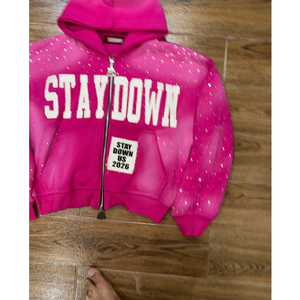 Vente en gros Meilleur fournisseur Sweat à capuche zippé en strass de couleur unie pour hommes Qualité supérieure Sweats à capuche zippés pour hommes à des prix abordables - Product Image 3