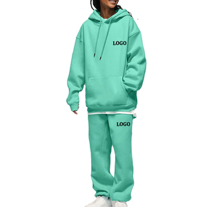 Survêtements de jogging à manches longues de meilleure qualité pour femmes Sports d'hiver Survêtement Vêtements d'entraînement Col à capuche Ensemble 2 pièces pour adultes - Product Image 6