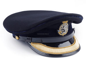Luxury White Peaked Caps Custom Bullion Badge Uniform <b>Hats</b> High Quality Structured Design Factory Price - Product Image 3
