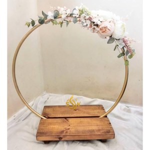 Soporte decorativo elegante para pastel de arco de boda, forma redonda, flor decorativa, tema romántico para cena, postre, soporte para servir, suministros - Product Image 3